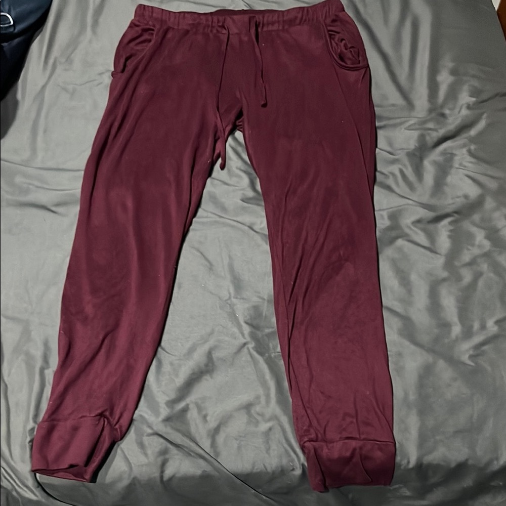 Women's Burgundy Jogger Pants
